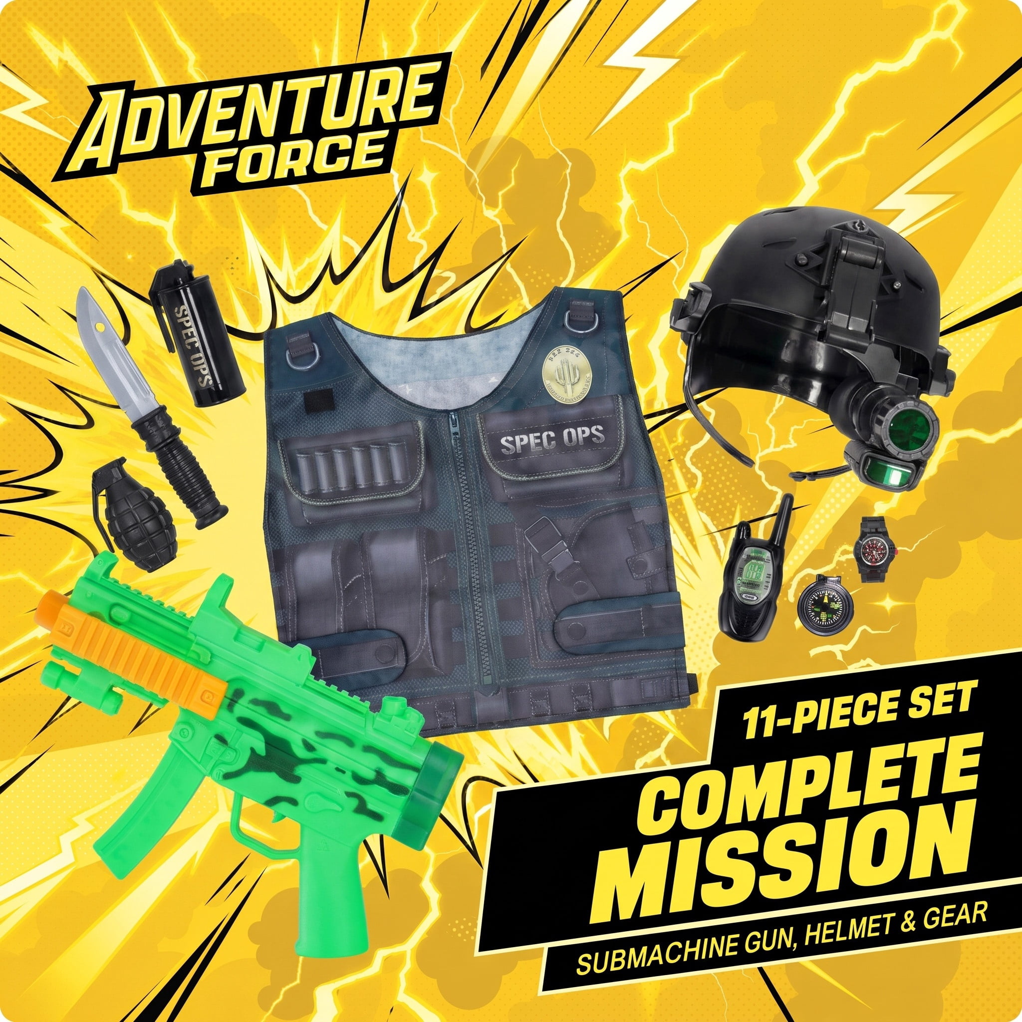 Adventure Force Special Ops Mission Roleplay Set, 11 Pieces