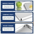 thumbnail image 3 of Stainless Steel Toaster Oven Pan Set of 2, P&P CHEF 10.5 Inch Small Toaster Baking Pans for Roasting and Serving, Smooth Edges & Mirror Finished, Healthy & Easy Clean, 3 of 7
