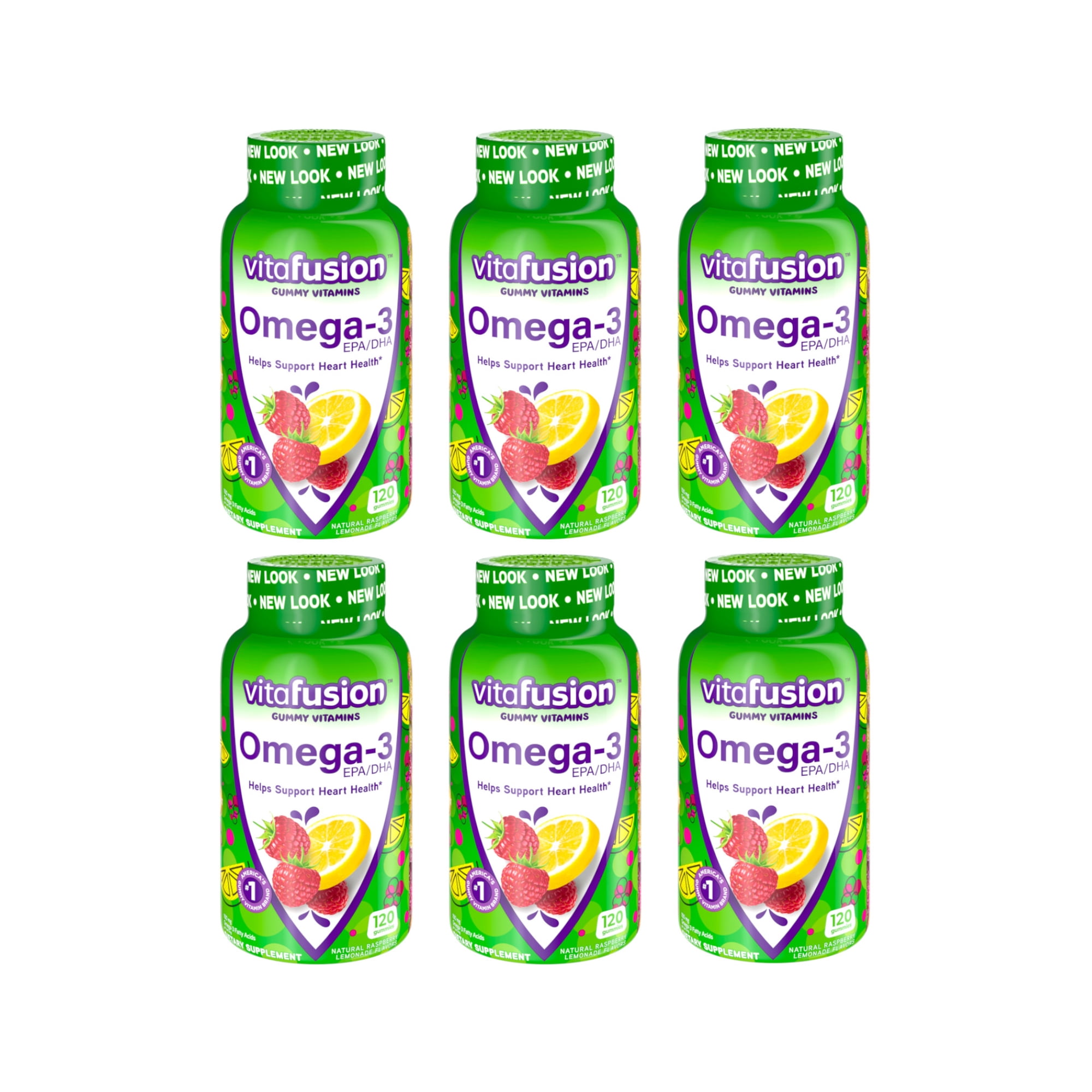 6 Packs Vitafusion Omega-3 Gummies 120 Count Each