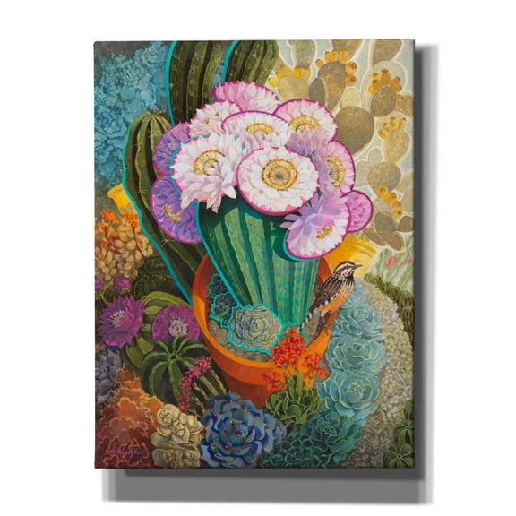 Epic Graffiti 'The Prickly Garden' by David Galchutt, Canvas Wall Art, 12"x16"