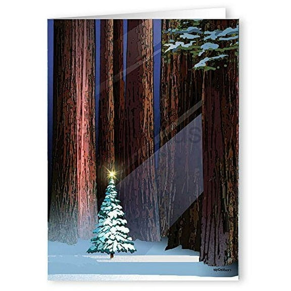 Christmas Tree in the Forest Holiday Card 18 Cards & Envelopes - 20095