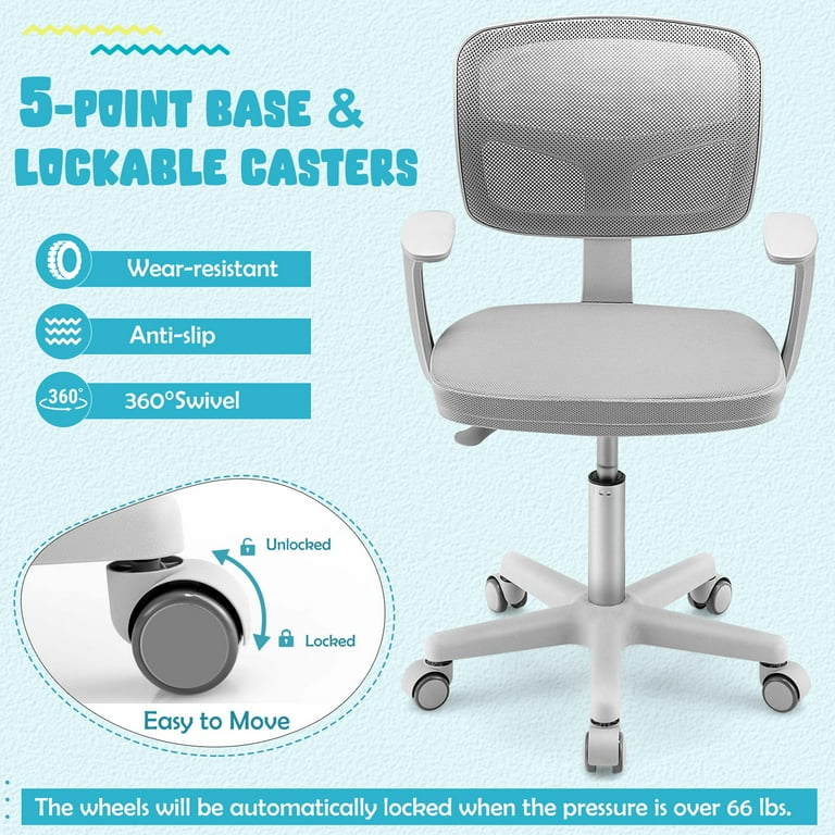 Costway Kids Desk Chair Study Computer Chair with Adjustable Costway Kids Desk Chair Study Computer Chair with Adjustable