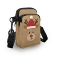 thumbnail image 3 of XYZCANDO Christmas Reindeer Cellphone Crossbody Handbag for Teen Girls Cross Body Purse for Travel Shop Running Over Shoulder Handbag Mini Messenger Purse Portable Coin Purse Wallet Cute Phone Case, 3 of 7