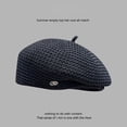 thumbnail image 6 of WWG Ladies' Summer Adjustable Beret Thin Casual Breathable Beach Hat for Outdoor Activities, Polyester Sun Hat for Women with Adjustable Strap, Cap Circumference 56-58cm, 6 of 7