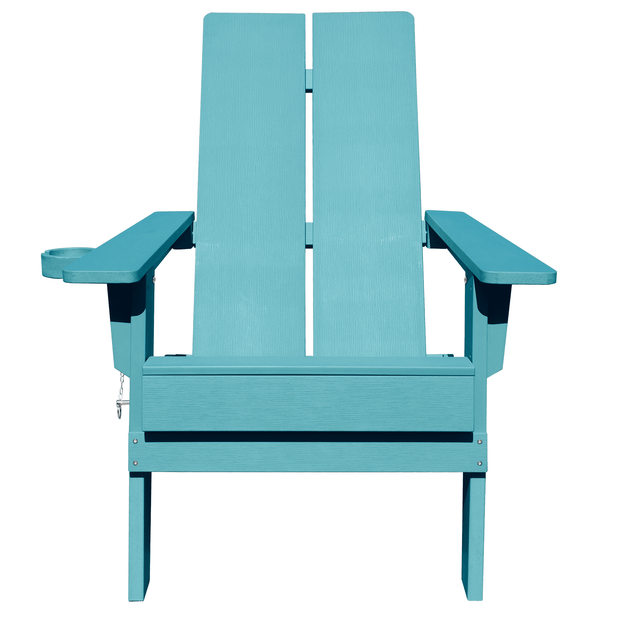 Krikacy Outdoor Patio Chair HIPS Folding Adirondack Chair with Cup Holder Weather Resistant Fade Resistant,380 LBS,for Fir Pit,Front,Porch,Pool,Garden,Teal Blue