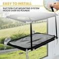 thumbnail image 2 of OhhGo Double Layer Cat Window Perch, Cat Hammock Sturdy Cat Window Bed Perch Furniture  Cat Shelf for Multiple Cats, Indoor Window Mounted, Black, 2 of 8