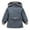 Grey, variant on Toddler Kids Baby Winter Warm Outerwear Solid Color Hooded Zipper Padded Outwear For Girls Or Boys Boy