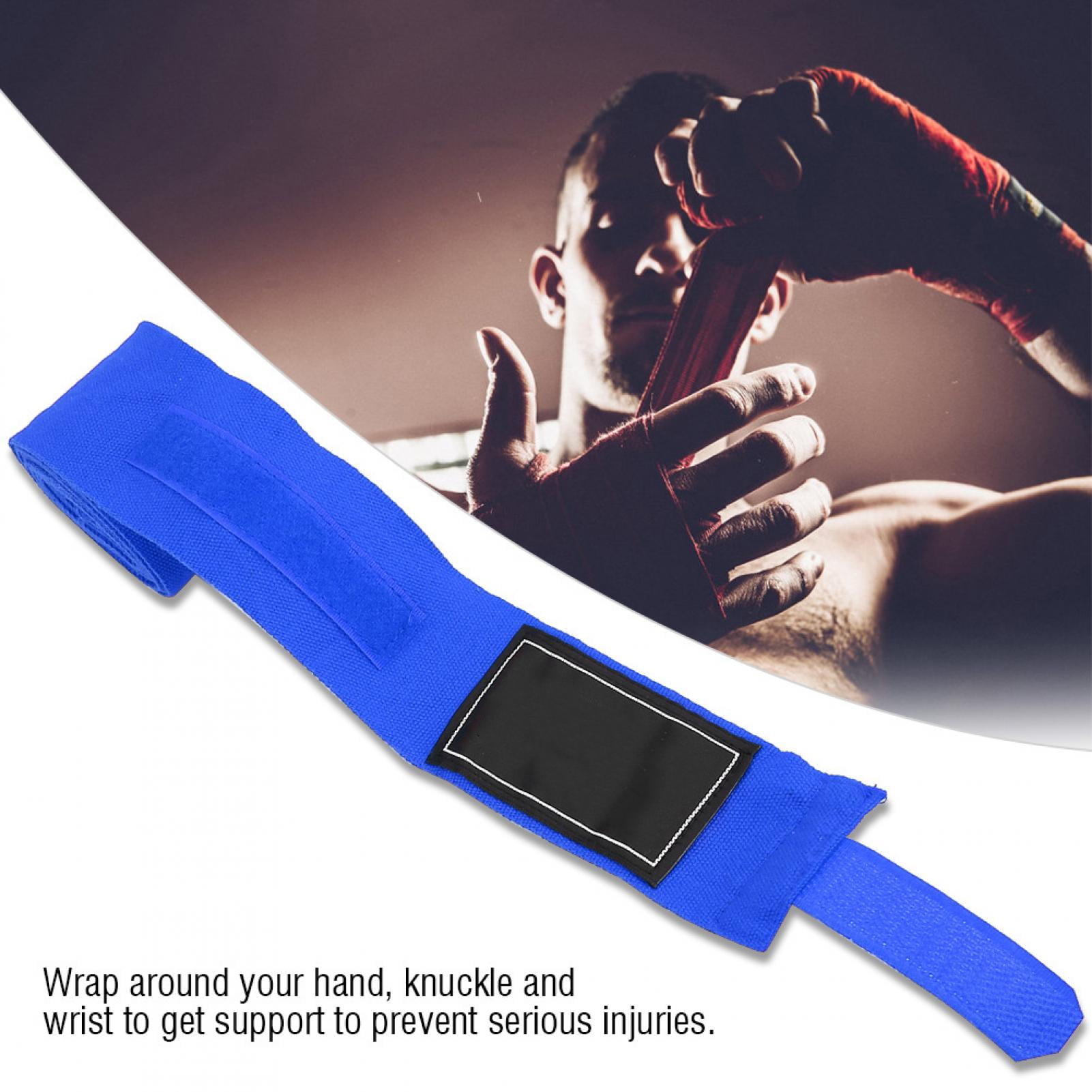 Sanda Taekwondo Muay Thai Sweat-Absorbent Tied Hands, Protective Gear Elastic Boxing Bandage Two Sets Wrapped Around The Band 
