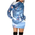 thumbnail image 5 of RKSTN Robes pour Femmes de Noël Imprimées Amples Robe Passe-Partout à Capuche Robe Chandail à Double Poche Robes Coupe Ample, 5 of 5