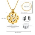 thumbnail image 2 of Pet Cremation Jewelry For Ashes For Dog/Cat Paw Stainless Steel Memorial Locket Urn Necklace Inside Mini Case Keepsake Cremation Jewelry Women Men, 2 of 6