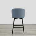 thumbnail image 5 of CHITA 27" Swivel Upholstered Counter Bar Stools with Back & Metal Legs Set of 3,Fabric in Capri Blue, 5 of 8