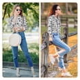 thumbnail image 7 of KLL Snake Print Women's Long Sleeve Pajamas with Pants Sleepwear Loungewear 2 Set-Large, 7 of 7