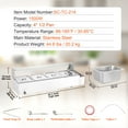 thumbnail image 2 of KFFKFF 4-Section Electric Buffet Server, 4 x 8QT, 1500W, Stainless Steel with Glass Lid, Adjustable Heat 86-185°F for Catering and Restaurants, Silver, 2 of 9