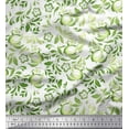 thumbnail image 1 of Soimoi Cotton Cambric Fabric Leaves,Bird & Floral Artistic Printed Fabric 1 Yard 56 Inch Wide, 1 of 1