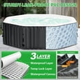thumbnail image 4 of Inflatable Hot Tub 77"L x 77"W x 25"H, 4-6 Person Large Polygon Outdoor Spa Blow Up Hottubs with 130 Bubble Jets, Blow Up Air Hot Tub with Heater Pump, Insulated Cover, 2 Filter Cartridges, 4 of 9