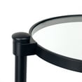 thumbnail image 4 of TEHOME Black Glass Drink Table Metal Martini Round Table Small Drink Side Table for couch Tempered Glass C Shaped End Table for Sofa 10" diam,24.55" h, 4 of 11