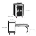 thumbnail image 2 of Pro Audio DJ Road Rack Case with Casters, 16U Grade Rack, 2 of 11
