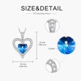 thumbnail image 5 of SOULMEET Crystal Heart Necklace for Women, 925 Sterling Silver Heart Pendant Necklace, Crystal Jewelry Gift for Mother Wife Lover, Valentine's Day Birthday Anniversary, With 18+2inches Chain, 5 of 10