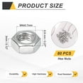 thumbnail image 2 of 80 Pcs M4x0.7mm Hex Nuts, 304 Stainless Steel Metric Coarse Thread Hardware Nut, 2 of 6