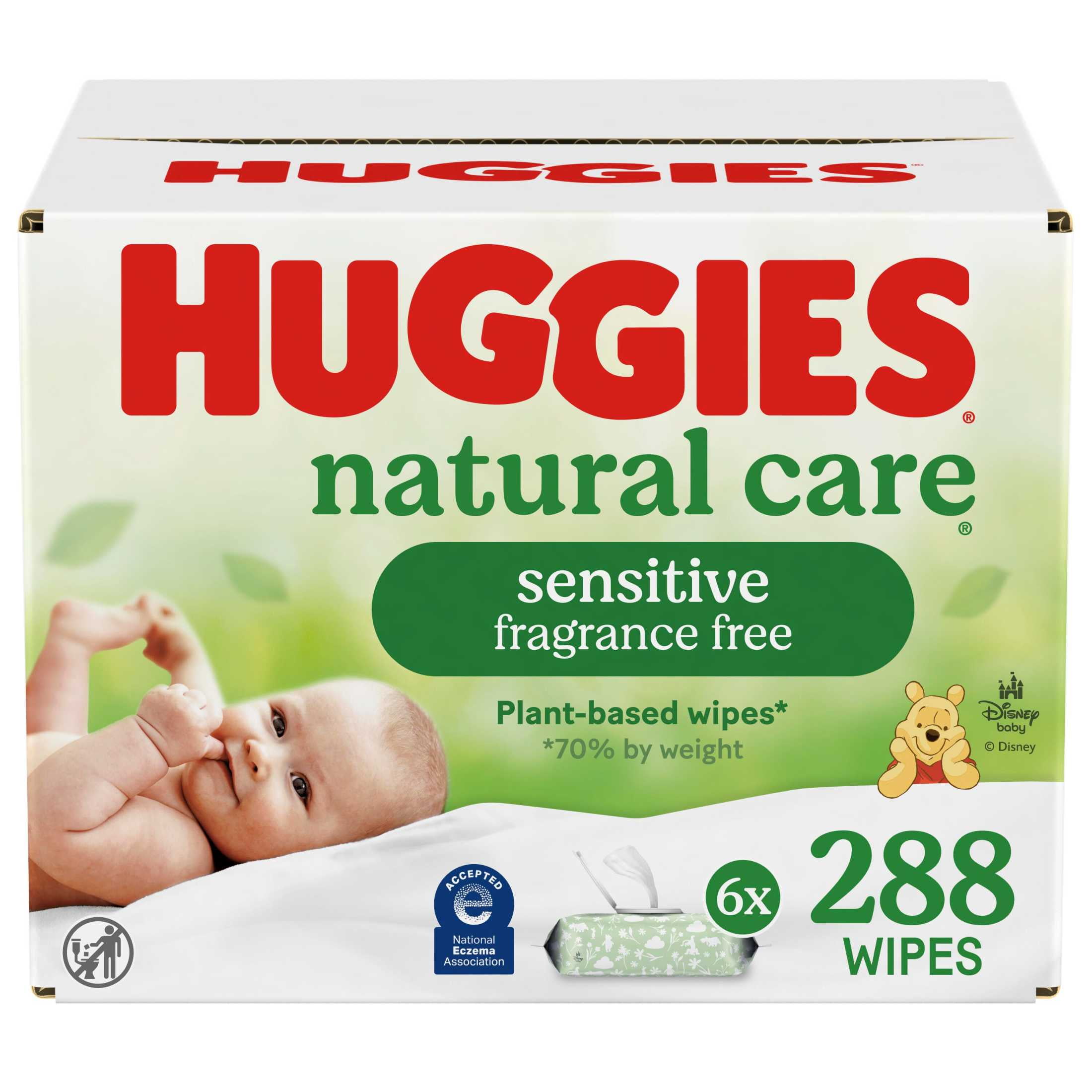 HUGGIES ベビーワイプ Huggies Natural Care Sensitive Baby Wipes, Fragrance Free