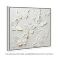 thumbnail image 2 of Butterflies In Ivory Canvas Elegant White Gold Wall Art by Art Remedy, White Frame, 16" x 16", 2 of 8
