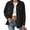 Black, variant on Womens Corduroy Shacket Coats Corduroy Button Collared Long Sleeve Loose Fit Shirt Jacket with Flap Chest Pockets Casual Layering Outerwear