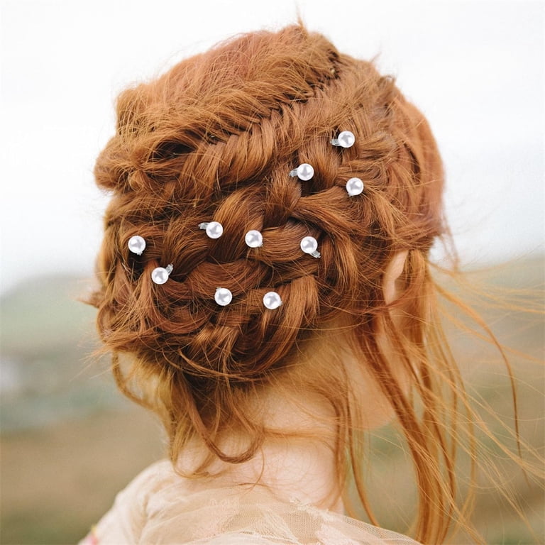 NOGIS 30 Pcs Mini Pearl Hair Clips for Women, White Pearl  display picture 2