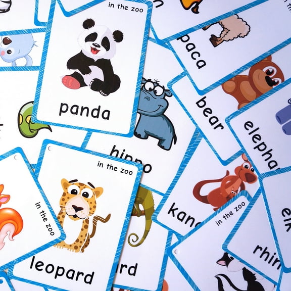 Wild Animal Flash Cards | Learning Toys Flashcards for Children Pre-K, Toddlers and Kids.(32Pcs/Set)
