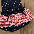 thumbnail image 4 of Taqqpue Baby Girls Overall Romper Dress Infant Cotton Lace Ruffle Sleeveless Summer Outfits 4th of July Clothes with Headband 3-18 Months, 4 of 9