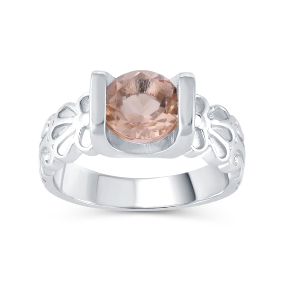 Sterling Silver with Choice of Gemstone Solitaire Ring
