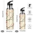 thumbnail image 2 of Yayeee 20oz Insulated Water Bottle Double Wall Stainless Steel with Flip Straw Lid, Red Floral Pattern, 2 of 7