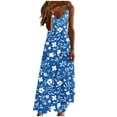 thumbnail image 2 of bnaln Summer Dresses Women Casual Sleeveless Maxi Dress Cute Floral Printed Dresses Oversized V Neck Spaghetti Strap Camis Dress Elegant Prom Party Dresses Wedding Guest Dress, 2 of 5