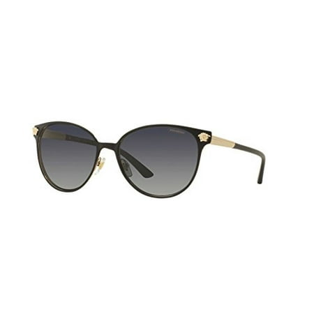 Versace Womens Sunglasses (VE2168) Black/Grey Metal - Polarized - 57mm