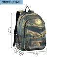 thumbnail image 2 of FORMRS Unisex School Backpack 17" Student Travel Bag with Laptop Compartment, Whale and Moon, 2 of 7