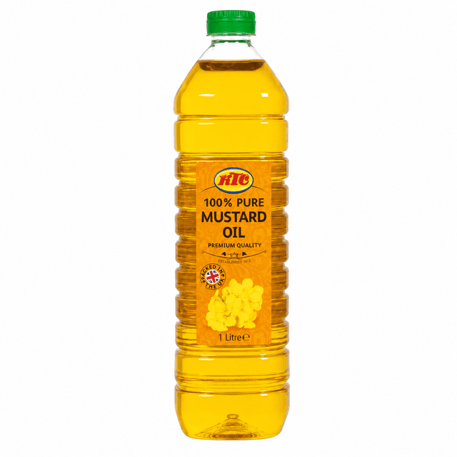 KTC Huile de Moutarde 1 L – Faite à Partir de Graines de Moutarde de Qualité
