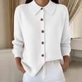 thumbnail image 5 of HAiming Plus Size Jacket for Women Long Sleeve Button down Sweaters Loose Casual Solid Color Fall Winter Cardigan, 5 of 6