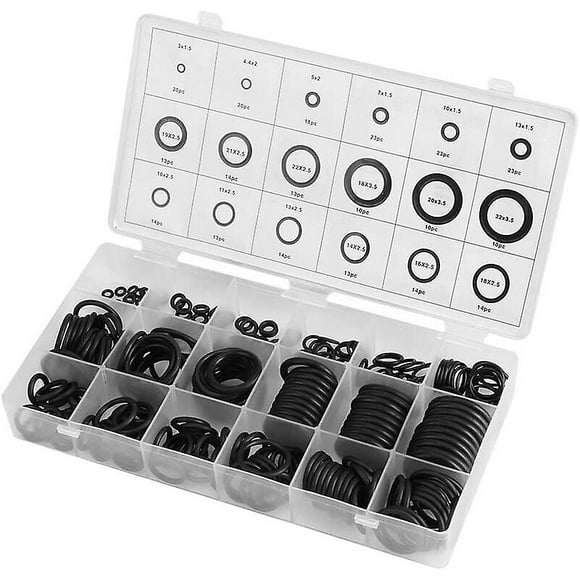 O-Ring Seal Assortment Waterproof Rubber Hydraulic Replacement Seals Plumbing Seals 18 Sizes Kit Fontainebleau 279 Pcs