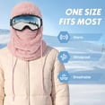thumbnail image 5 of KOITHOT Winter Balaclava Hooded Ski Mask for Men Women, Windproof Warm Thermal Fuzzy Fleece Full Face Mask Neck Warmer, Adjustable Face Cover for Skiing Cycling Outdoor Activities, 5 of 6