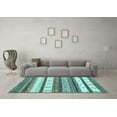 thumbnail image 3 of Ahgly Company Indoor Rectangle Abstract Light Blue Contemporary Area Rugs, 8' x 10', 3 of 4