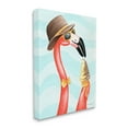 thumbnail image 3 of Stupell Industries Dapper Flamingo Summertime Ice Cream Cone Snack Graphic Art Gallery Wrapped Canvas Print Wall Art, Design by Amelie Legault, 3 of 7