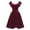 Burgundy, variant on Women's Elegant Evening Dress Wedding Guest Dress Lace Sleeve Satin Flared Ball Gown Tea Length Prom Dresses Blue