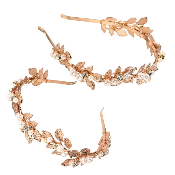 DRAFIDEEP Golden Leaf Hair Vine Headband for Wedding Decoration Elegant Baroque Design Lightweight Comfort