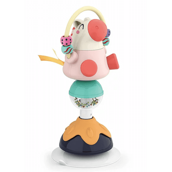 Baby Girls Toys 6-12 Months - Developmental Sensory High Chair Toy with Suction Cup for 6 to 12 Months Old Infant & Toddler, Pink Horse