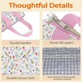 thumbnail image 4 of Pioneer Flower Floral Print Pattern Insulated Lunch Bag for Women & Adults,Large Portable Soft Cooler Lunch Bag,Thermal Food Storage Tote with Pearl Cotton,8.66L,8.75x5.75x9.5 Inch, 4 of 6