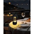 thumbnail image 3 of Juego de 2 lámparas de mesa inalámbricas, lámparas de escritorio LED recargables con batería con 3 colores atenuables sin escalones, pequeña luz portátil para exteriores, bar, 3 of 7