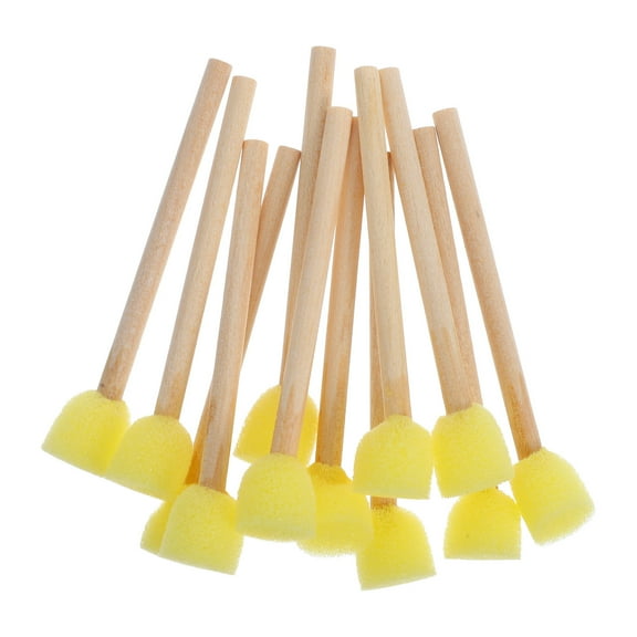 Tineasur Comfortable Touch Yellow Sponge Brushes for Home and School 12Pcs