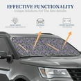 thumbnail image 4 of Honeii Purple Butterflies Print Foldable Car Sun Shade for Windshield, 2-Piece UV Protection Shade, Protects Car Interior, Ideal for Cars, Trucks, SUVs-Large, 4 of 6