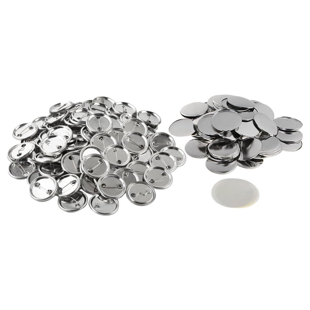 50/100 juegos de botones en blanco para insignias de hojalata chinas, piezas para bricolaje 25mm 100 juegos