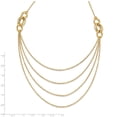 thumbnail image 3 of Diamond2Deal 14K Yellow Gold Four Layer Rope Chain Necklace 18inch for Women, 3 of 5