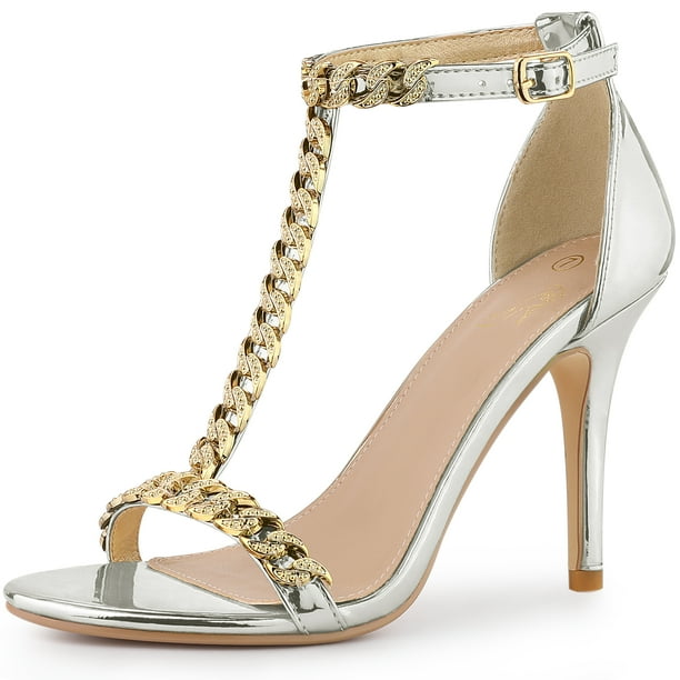 Perphy Sandalias De Tacón Festoneado Con Correa De Tobillo Y Tacones Gruesos Para Mujer, Púrpura, 6
